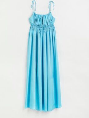 Blue Spaghetti Strap Maxi Dress
